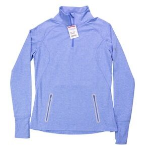 NWOT Under Armour Cold Gear Reactor 1/4 Zip Womens‎ M Blue Pullover Semi Fitted